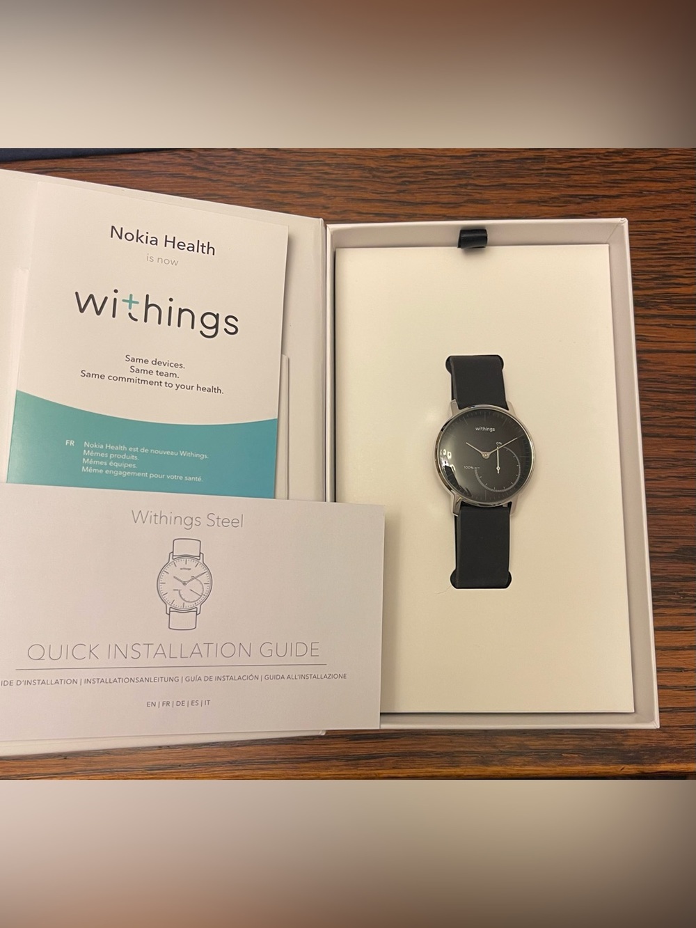 Withings Steel Activity Watch – with Nokia Black NEW